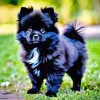 Black Pomeranian Diamond Painting