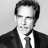 Black And White Ben Stiller Diamond Painting