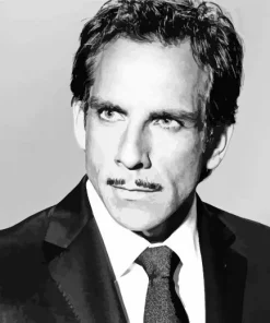 Black And White Ben Stiller Diamond Painting