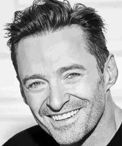 Black And White Hugh Jackman Diamond Painting