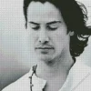 Black And White Keanu Reeves Diamond Painting