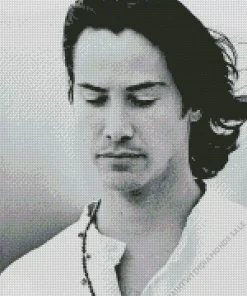 Black And White Keanu Reeves Diamond Painting