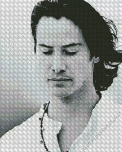 Black And White Keanu Reeves Diamond Painting