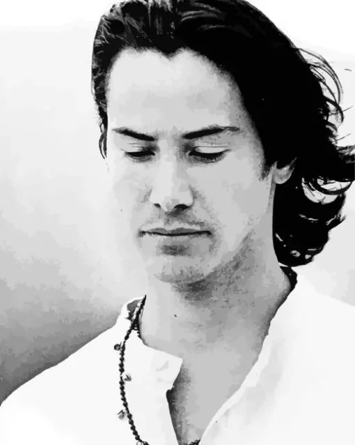 Black And White Keanu Reeves Diamond Painting