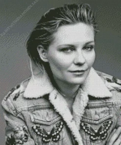 Black And White Kirsten Dunst Diamond Painting