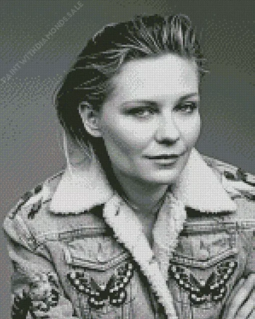 Black And White Kirsten Dunst Diamond Painting