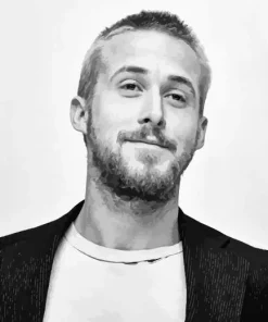 Black And White Ryan Gosling Diamond Painting