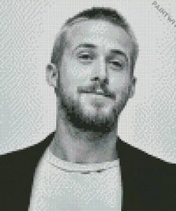 Black And White Ryan Gosling Diamond Painting