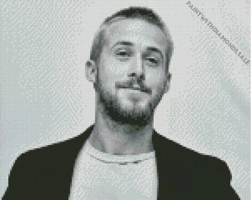 Black And White Ryan Gosling Diamond Painting