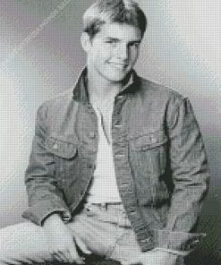 Black And White Tom Cruise Diamond Painting