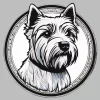 Black And White Westy Dog Diamond Painting