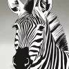 Black And White Zebra Diamond Painting