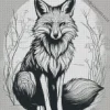 Black And White Red Fox Diamond Painting