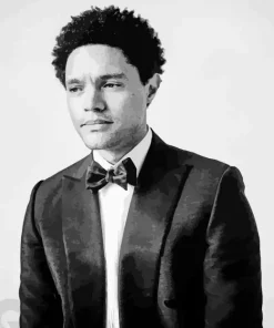 Black And White Trevor Noah Diamond Painting