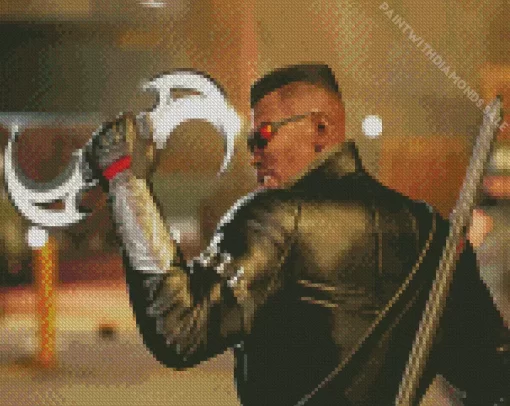 Blade Marvel Character Diamond Painting