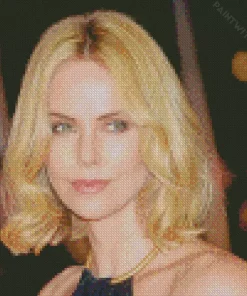 Blonde Charlize Theron Diamond Painting