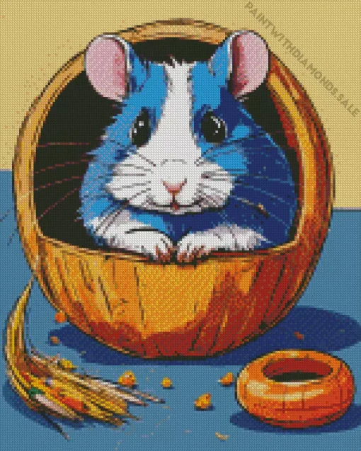 Blue Guinea Pig Diamond Painting