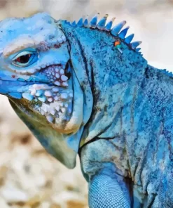 Blue Iguana Diamond Painting