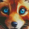 Blue Eyes Red Fox Diamond Painting