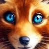 Blue Eyes Red Fox Diamond Painting