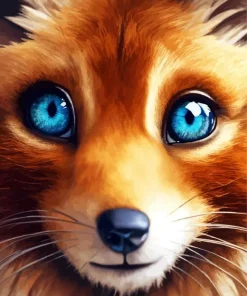 Blue Eyes Red Fox Diamond Painting