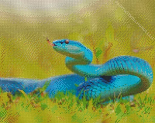 Blue Snake Diamond Painting