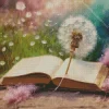 Book And Dandelion Diamond Painting