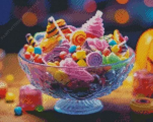 Bowl Of Candies Diamond Painting