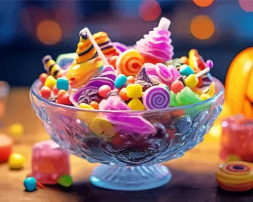 Bowl Of Candies Diamond Painting