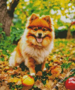 Brown Pomeranian Diamond Painting