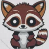 Brown Raccoon Diamond Painting