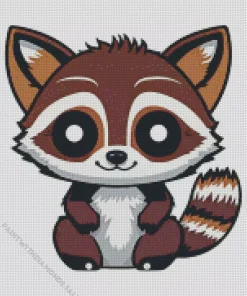 Brown Raccoon Diamond Painting