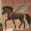 Brown Horse With Wings Diamond Painting