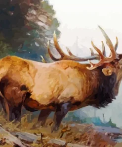 Bugling Elk By Carl Rungius Diamond Painting