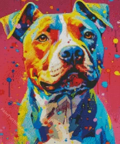 Bullmastiff Colorful Dog Diamond Painting