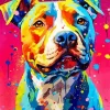 Bullmastiff Colorful Dog Diamond Painting