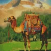 Camel With Alps Landscape Diamond Painting