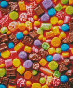 Candies Mixed With Chocolate Diamond Painting