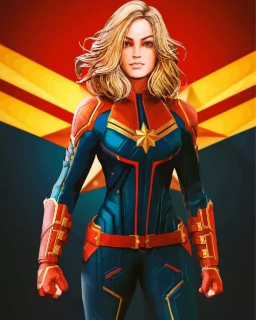 Captain Marvel Art Diamond Painting