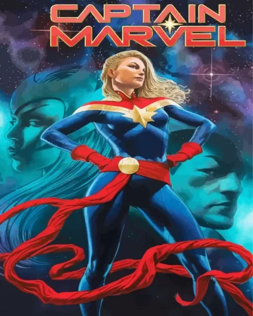 Captain Marvel Comic Poster Diamond Painting