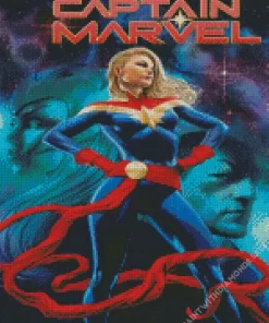 Captain Marvel Comic Poster Diamond Painting