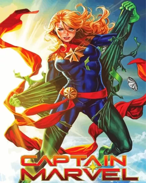 Captain Marvel Cover Diamond Painting