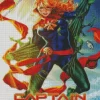 Captain Marvel Cover Diamond Painting