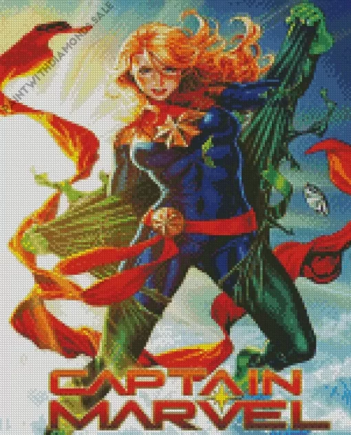 Captain Marvel Cover Diamond Painting