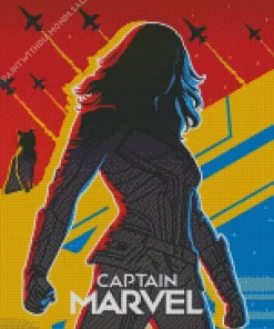 Captain Marvel Poster Art Diamond Painting