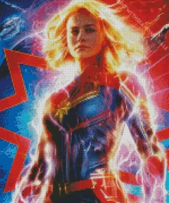 Captain Marvel Poster Diamond Painting