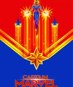 The Captain Marvel Poster Diamond Painting