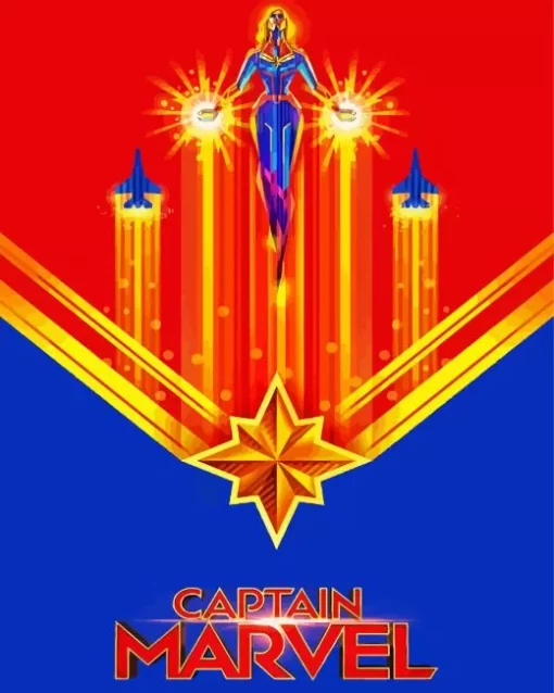 The Captain Marvel Poster Diamond Painting