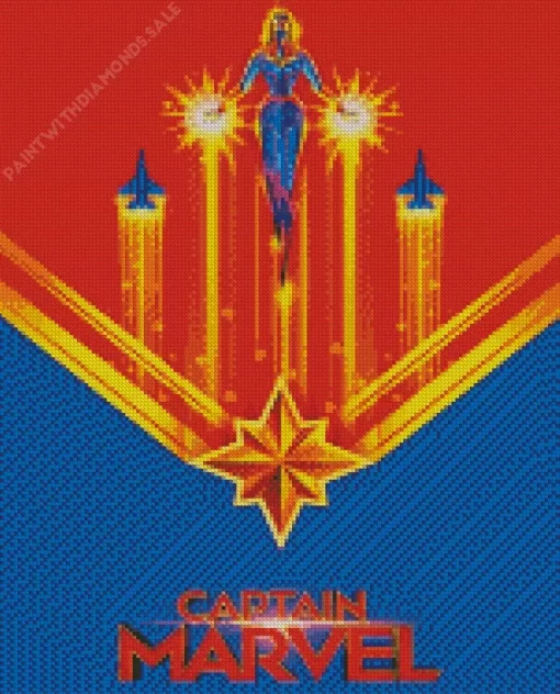 The Captain Marvel Poster Diamond Painting