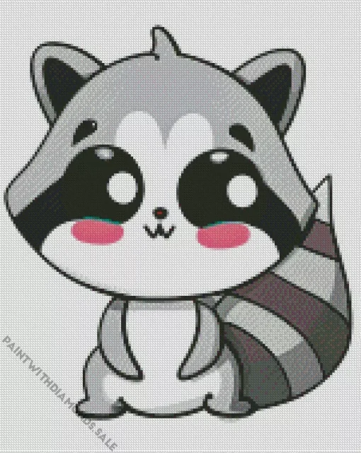 Cartoon Raccoon Diamond Painting